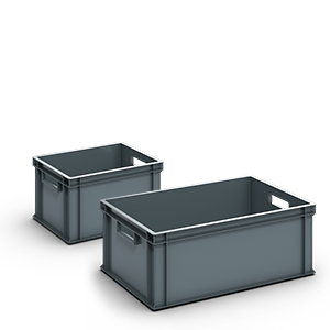 Two Euroboxes - small and large - for van racking storage