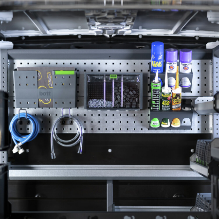 866W x 135D x 375H perfo panel